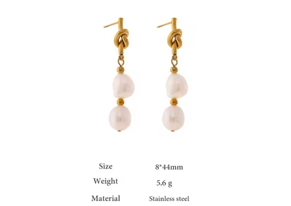 Aretes Knot Pearl