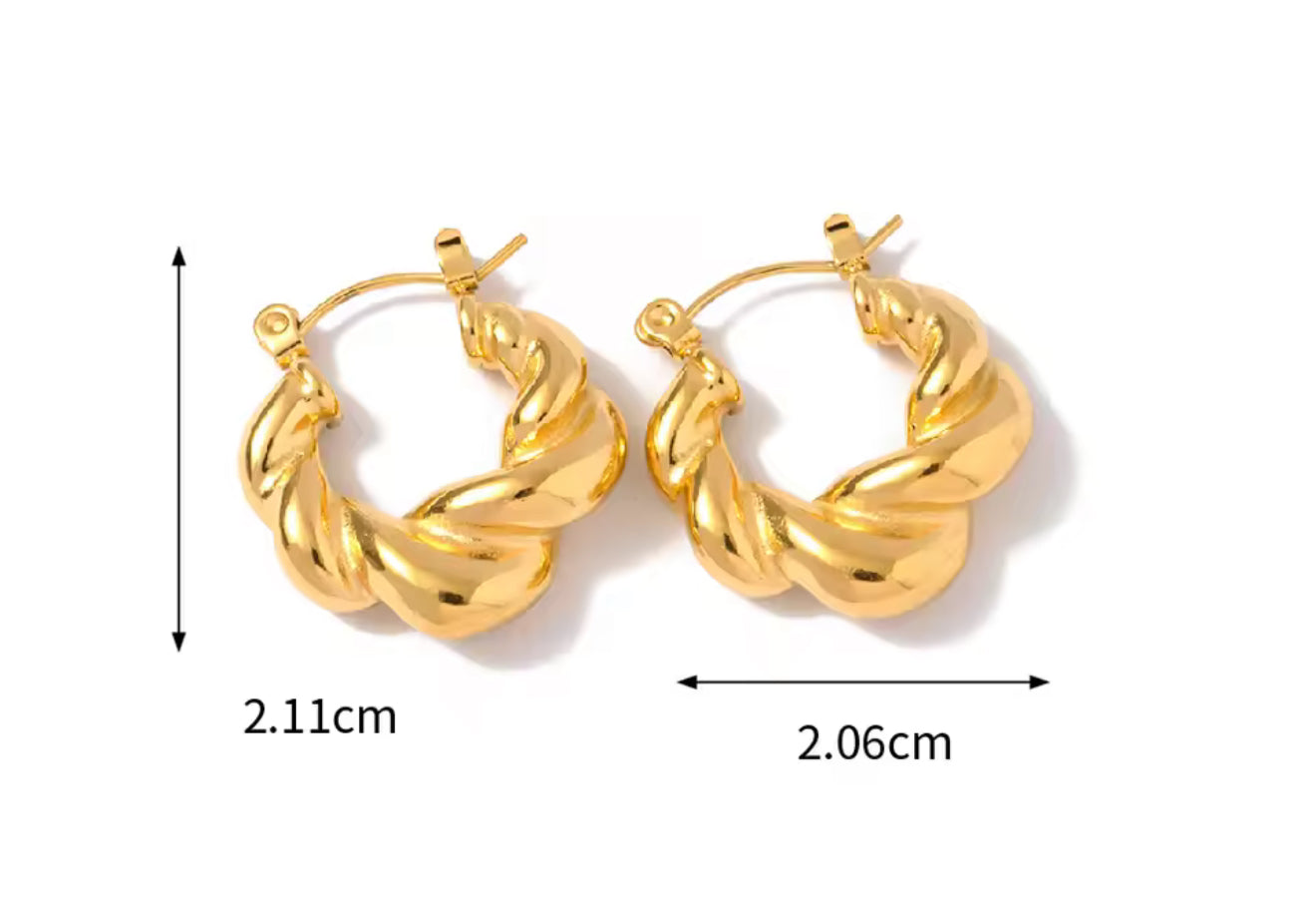 Aretes Braid Gold