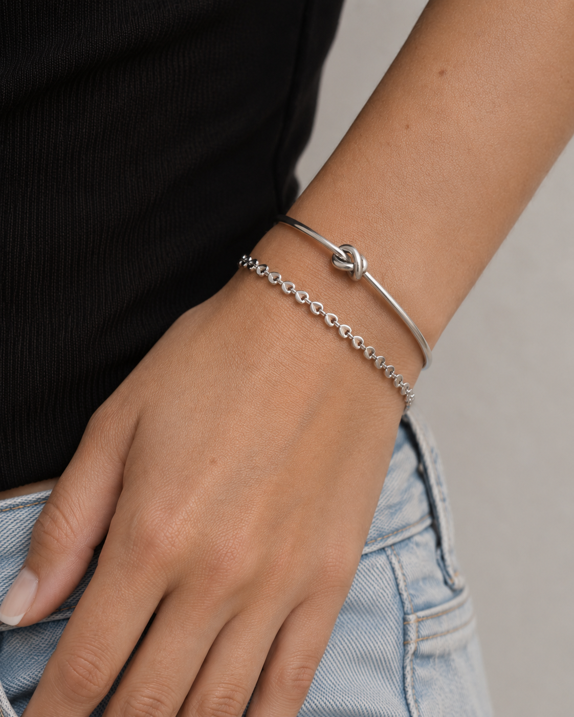 Brazalete Nudo Silver