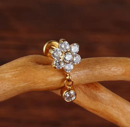 Piercing Amaranto Gold