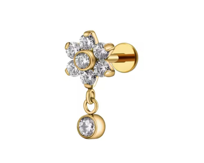 Piercing Amaranto Gold