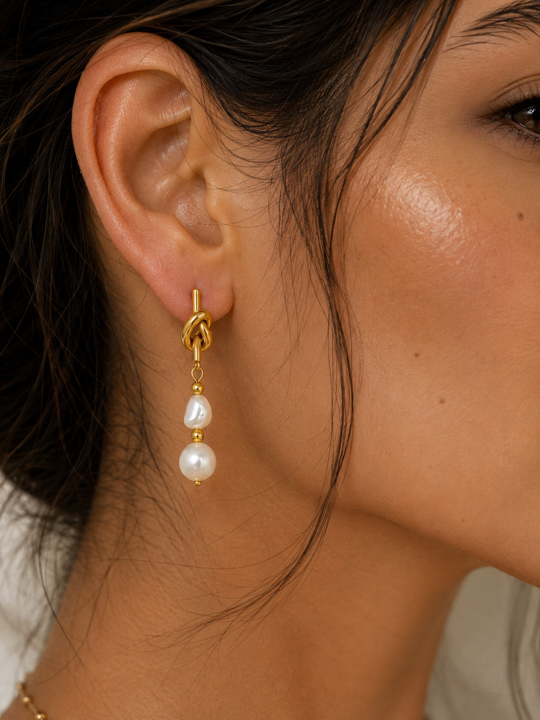 Aretes Knot Pearl