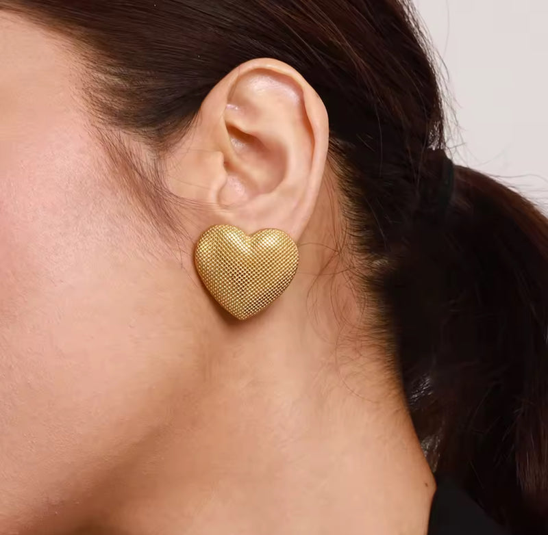 Aretes Golden Love
