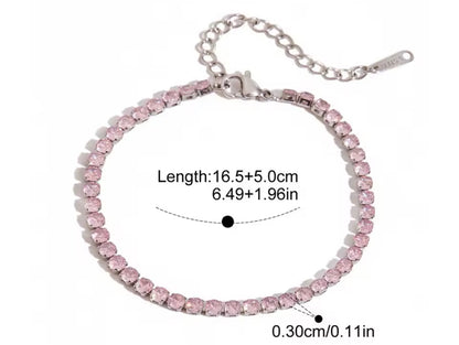 Pulsera Tennis Pink