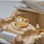 Anillo Wave Crystal