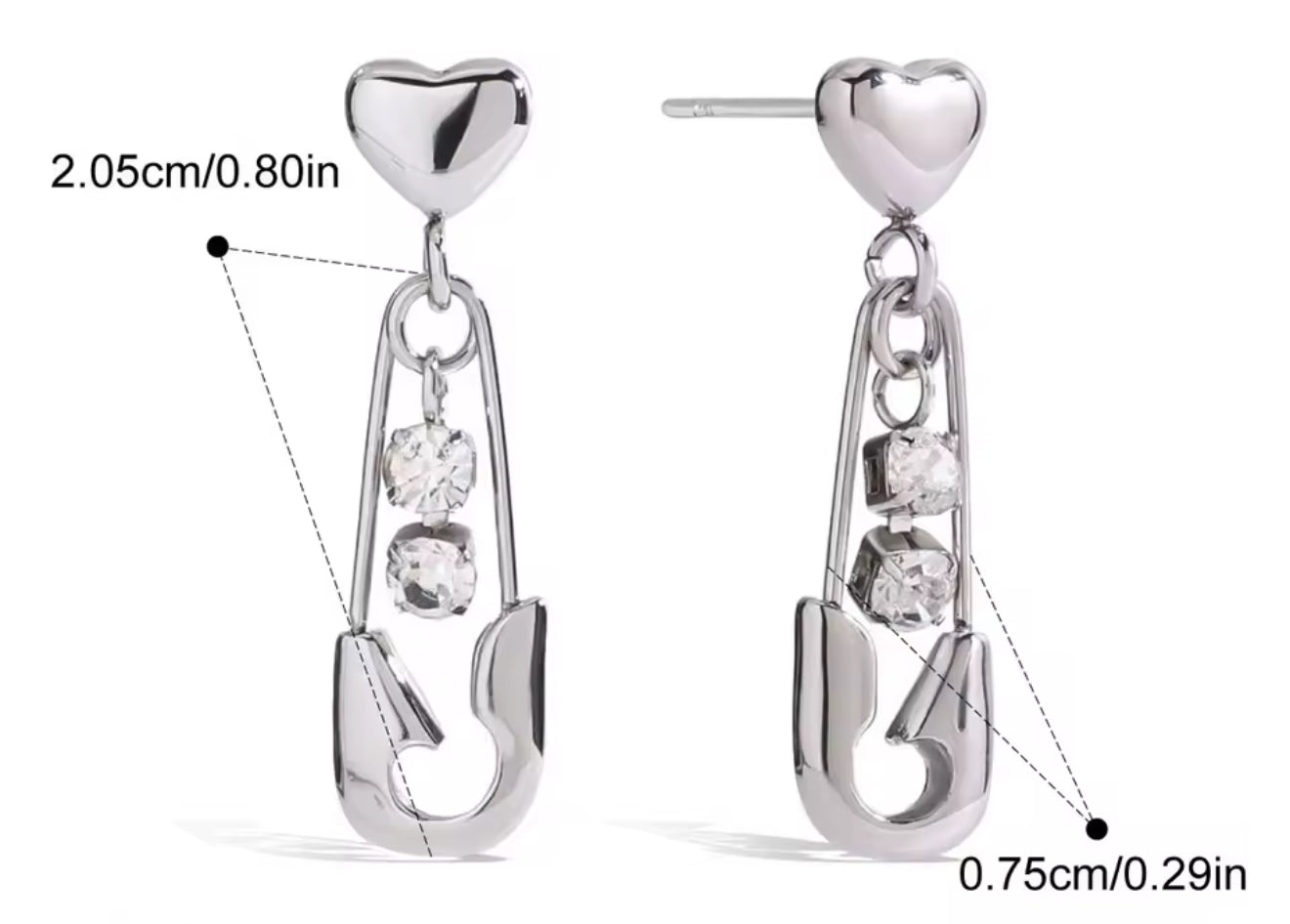 Aretes Heart Pin