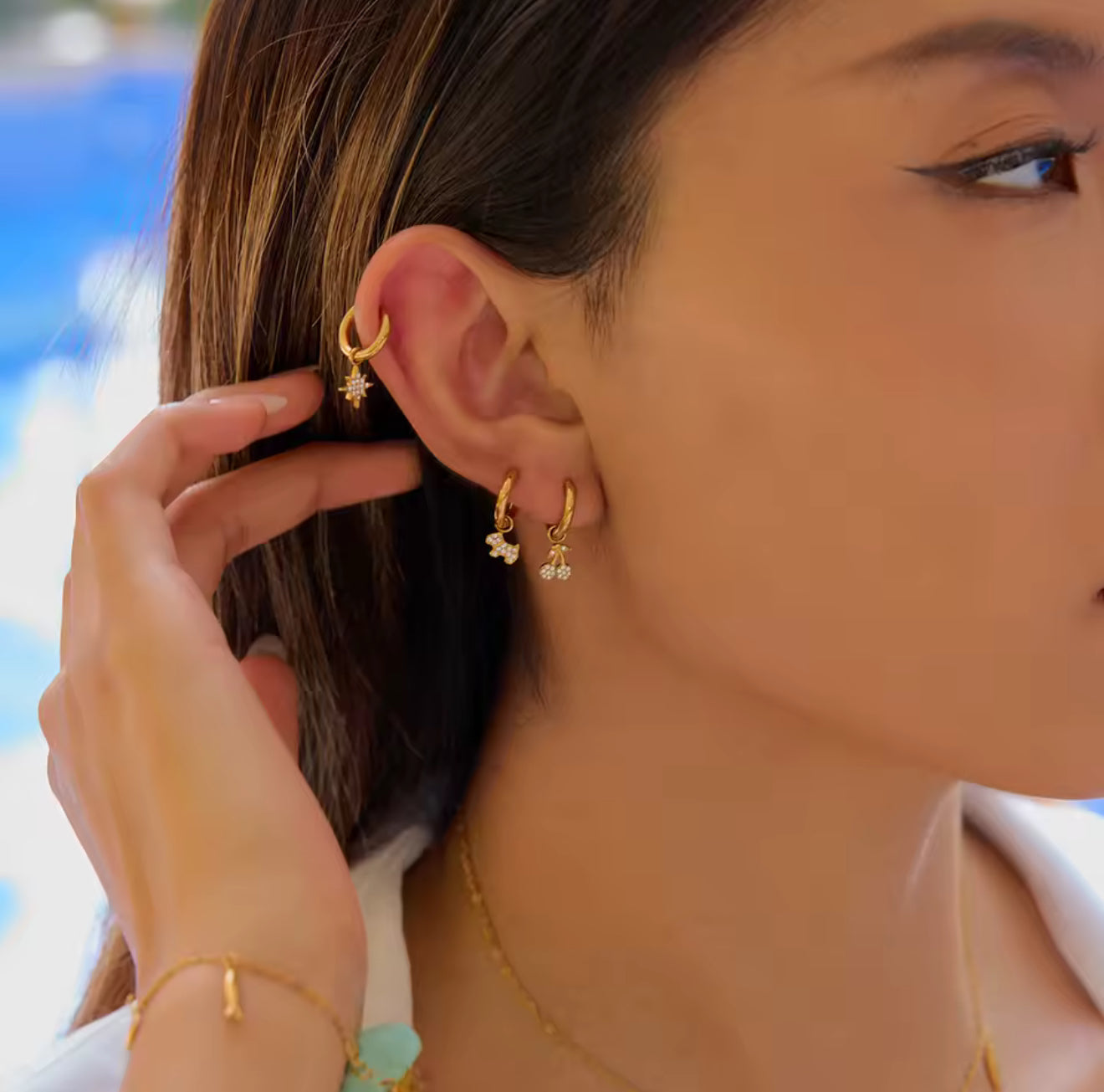 Aretes Cherry Glow