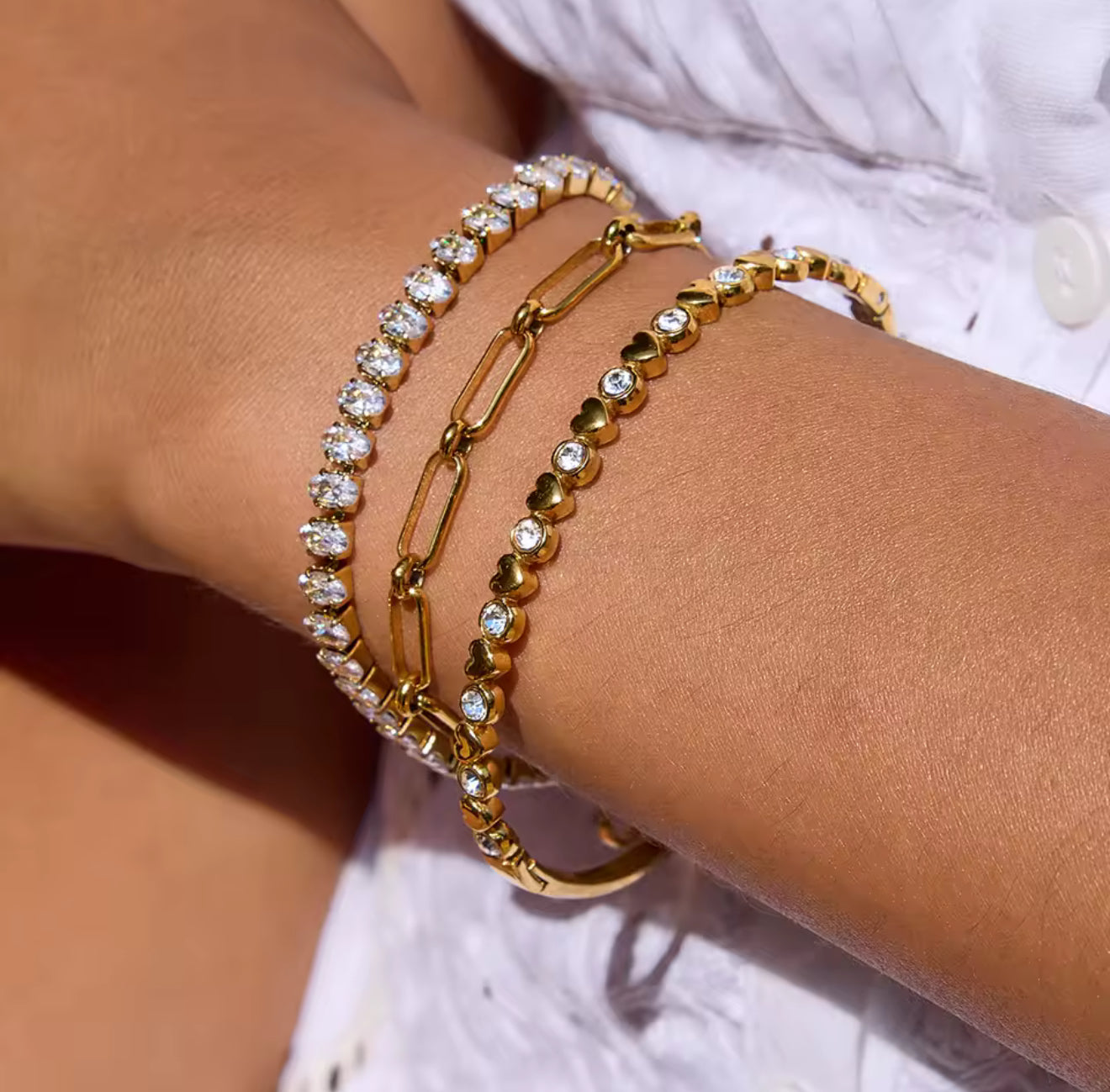 Brazalete Corazones & Shine