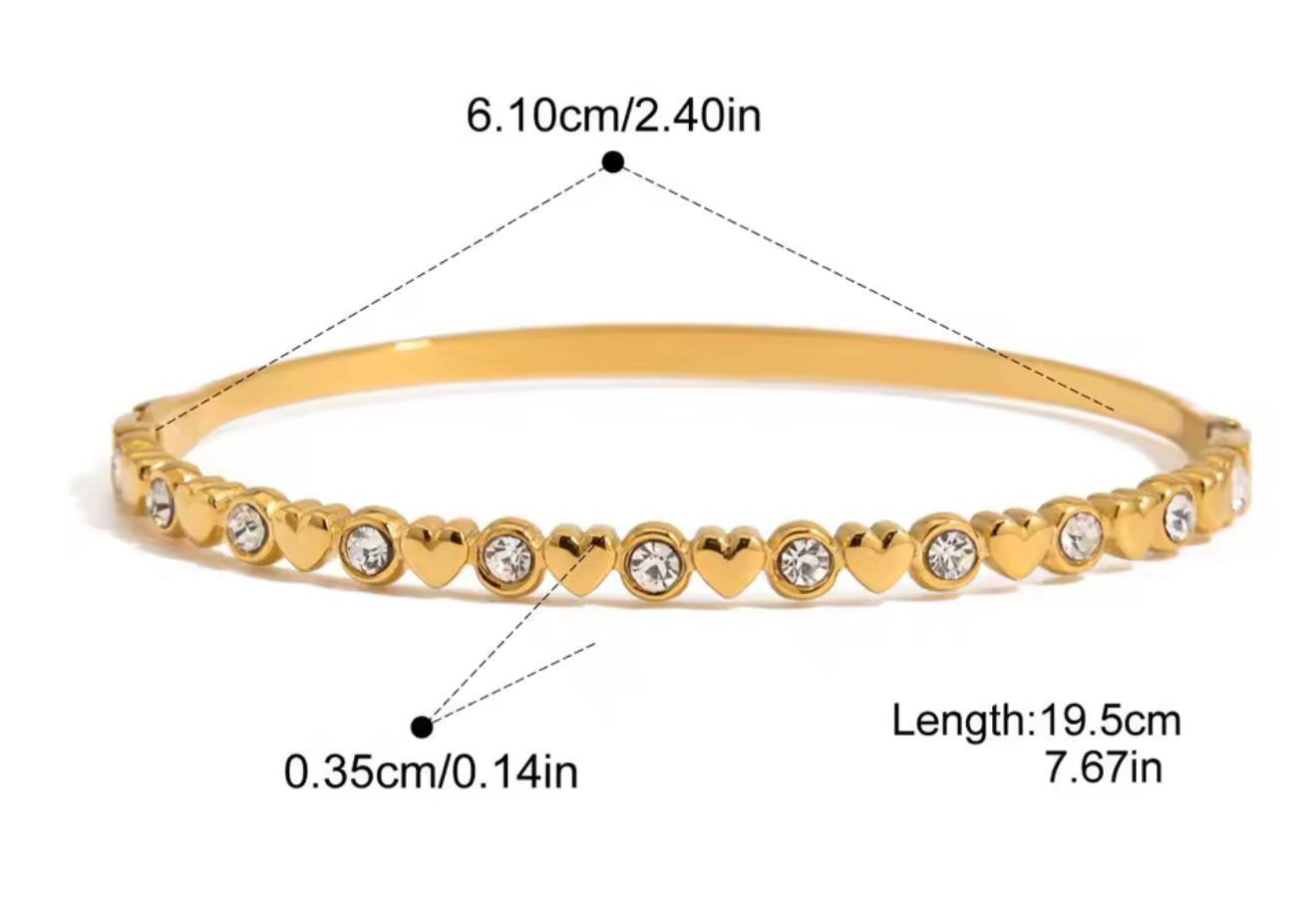 Brazalete Corazones & Shine