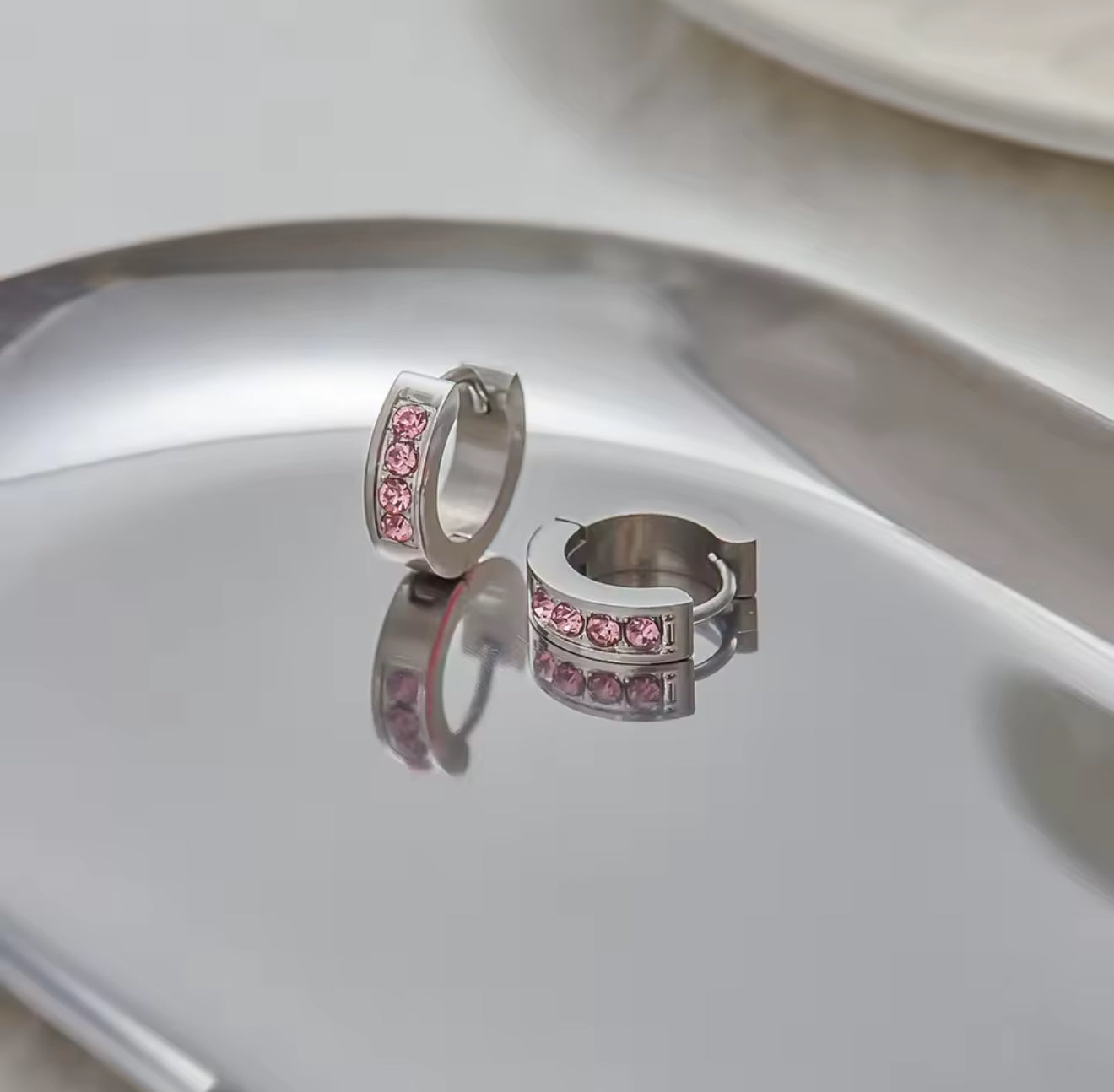 Argollas Crystal Pink