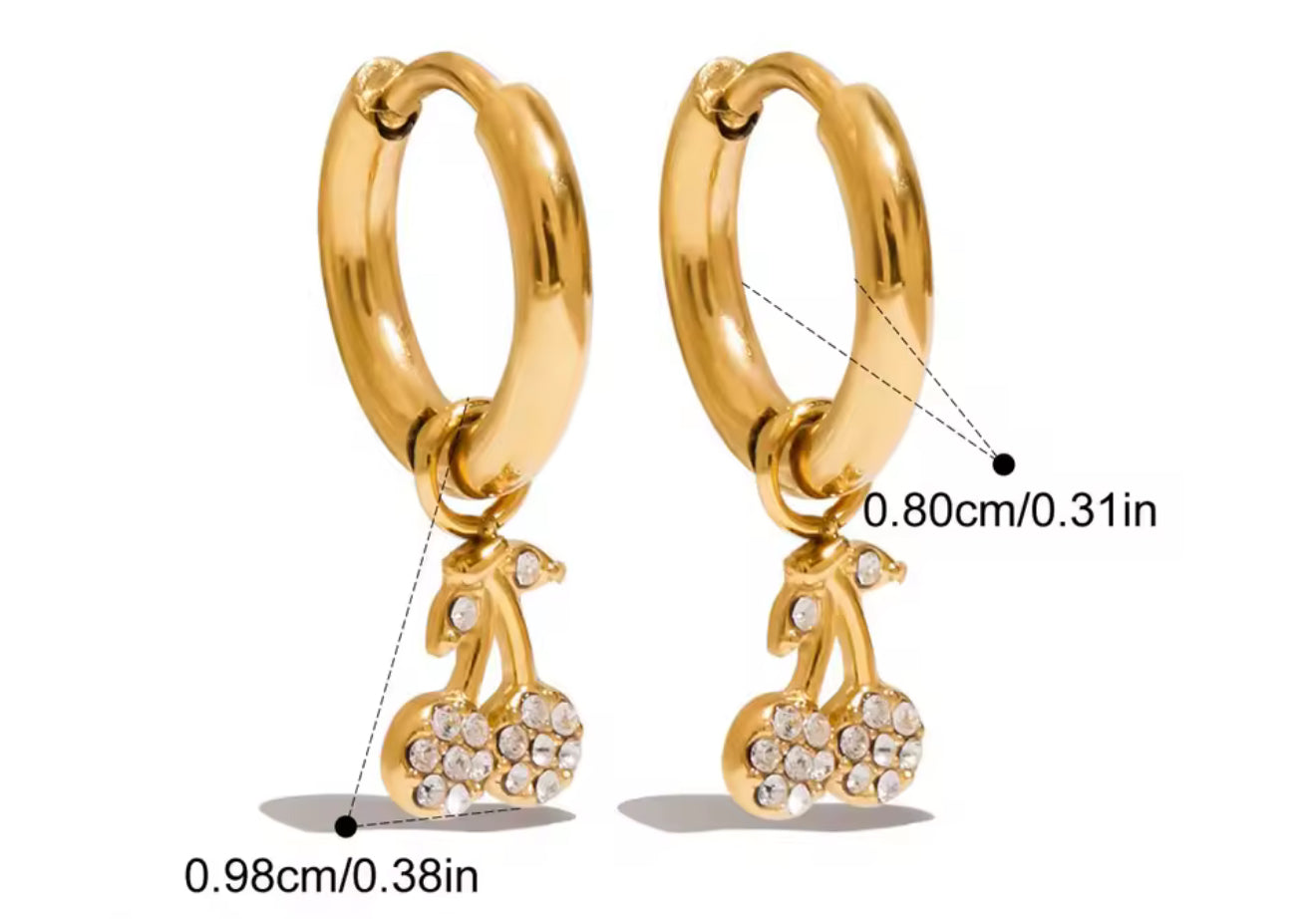 Aretes Cherry Glow