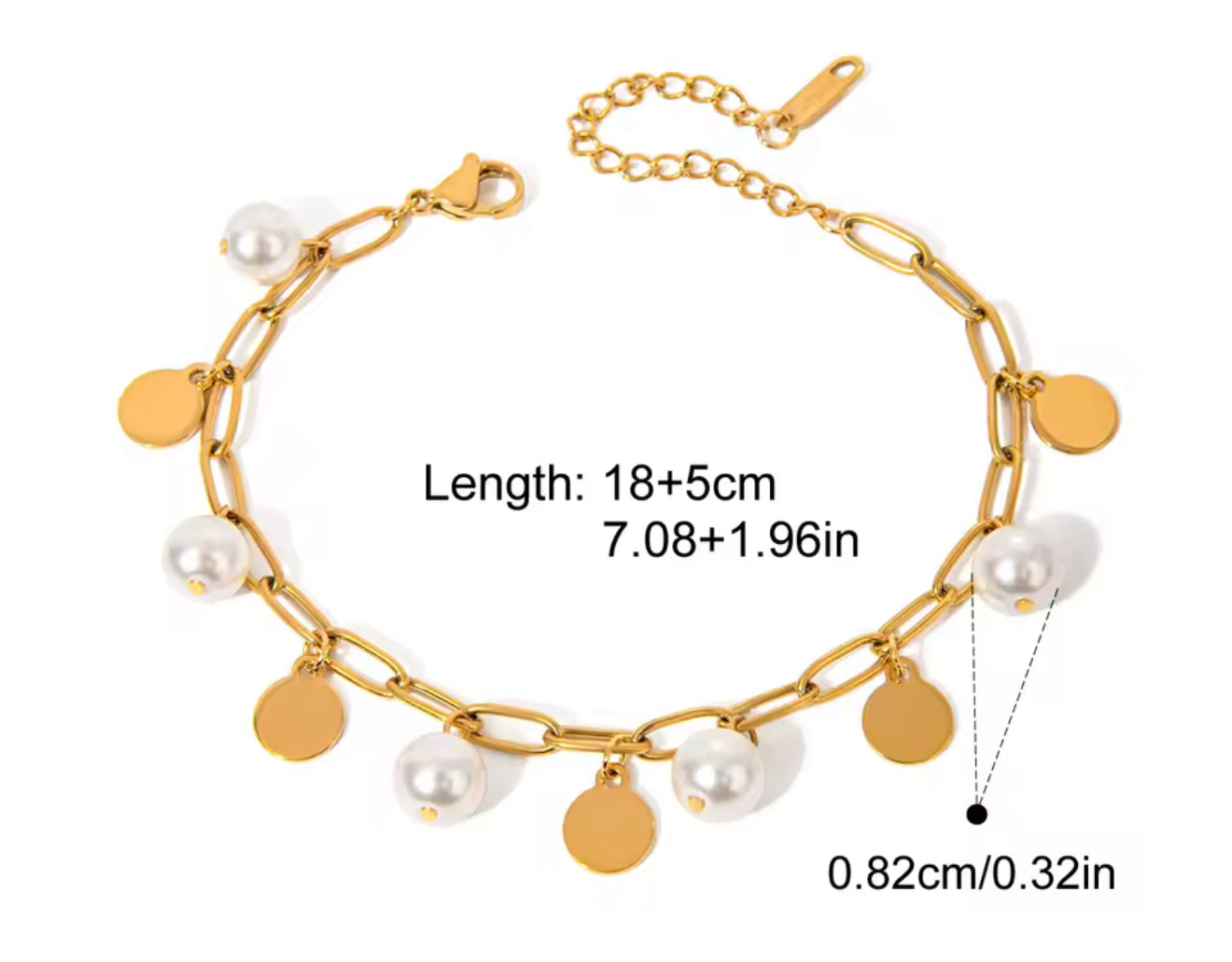 Pulsera Pearl Coins