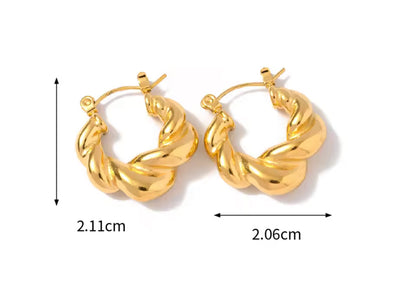 Aretes Braid Gold