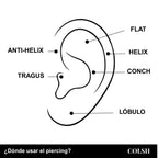 Piercing Rayo Silver